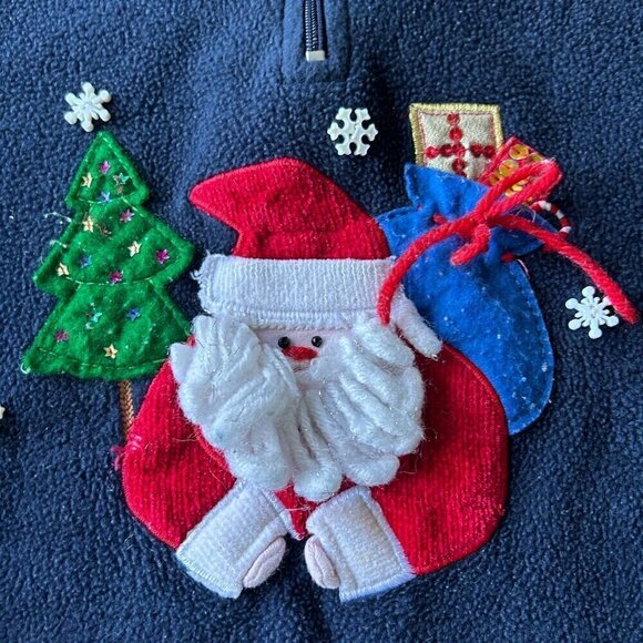 White Stag Santa Fleece Pullover, Size M – Cozy Holiday Top! - Picture 2 of 6